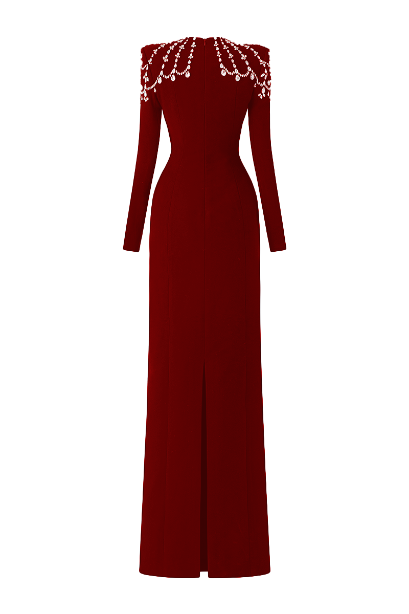 red drop waist dress long sleeve Kennedy Long Sleeve Drop Waist Mini Dress - Red