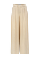 NERRA cream pants by Arti Apparel, featuring a relaxed fit and stylish design, displayed on a model.