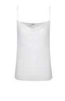 White NADYA camisole top by LEKIEU, featuring lightweight fabric and delicate straps, perfect for casual or layered outfits.