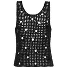 Black ring-detail top by Lalo, featuring a stylish design with ring accents, perfect for casual or chic outfits.