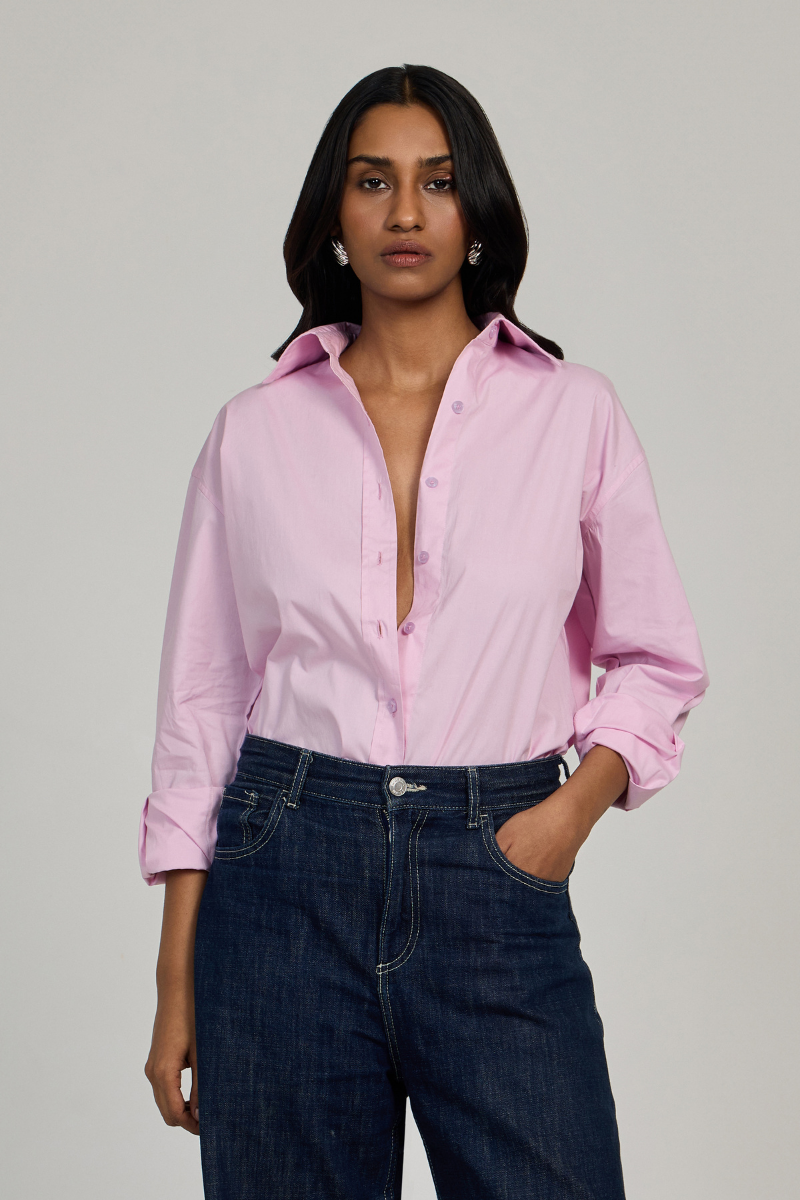 Summer Away Ravenna shirt in Rose Shadow, soft fabric, and stylish design with a relaxed fit, perfect for casual wear.
