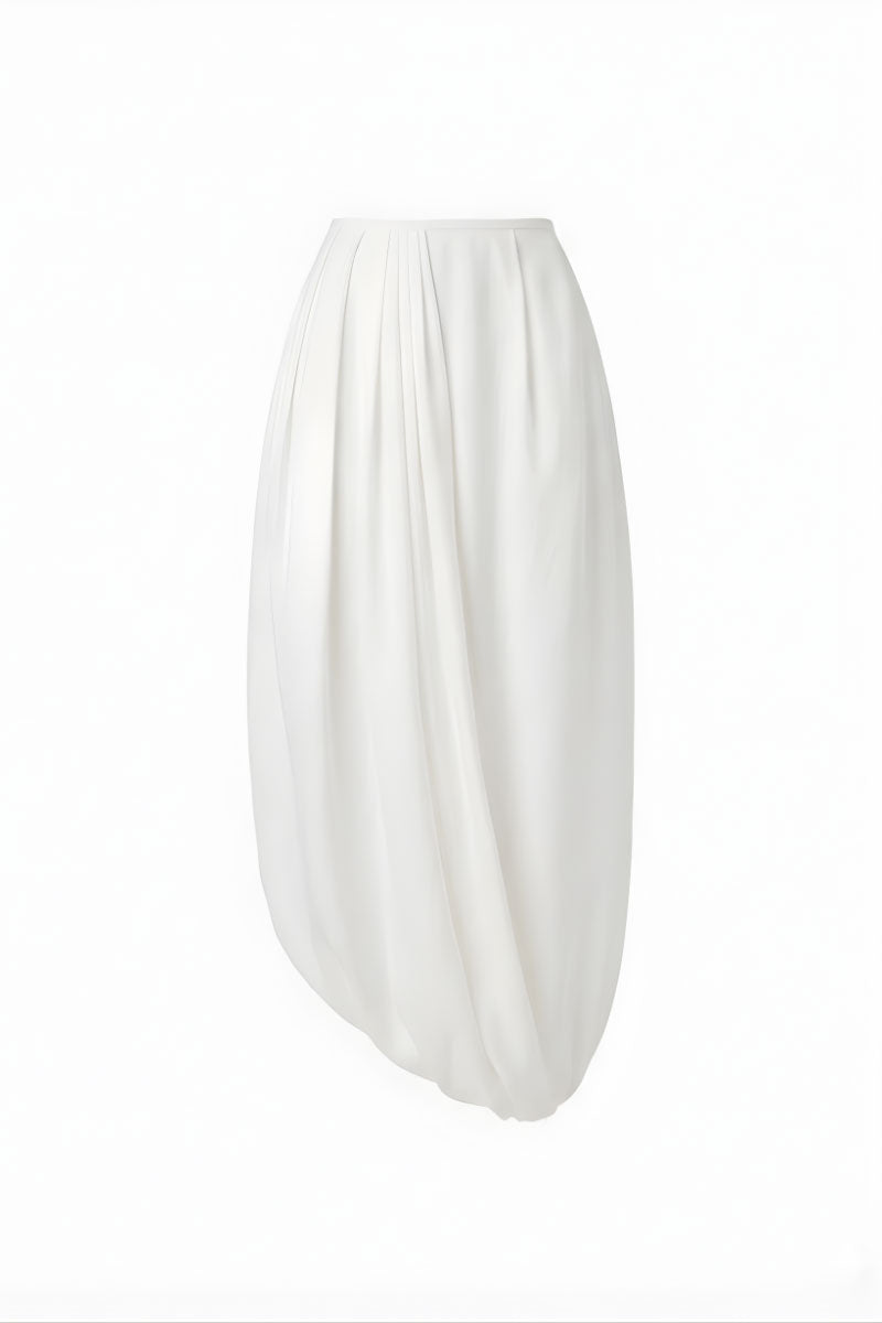 Ivory sculpted co-ords set by White Plan featuring a fitted top and matching high-waisted pants, stylish and elegant for casual wear