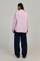 Summer Away Ravenna shirt in Rose Shadow, showcasing a stylish, lightweight blouse with soft pink and shadowy floral patterns.