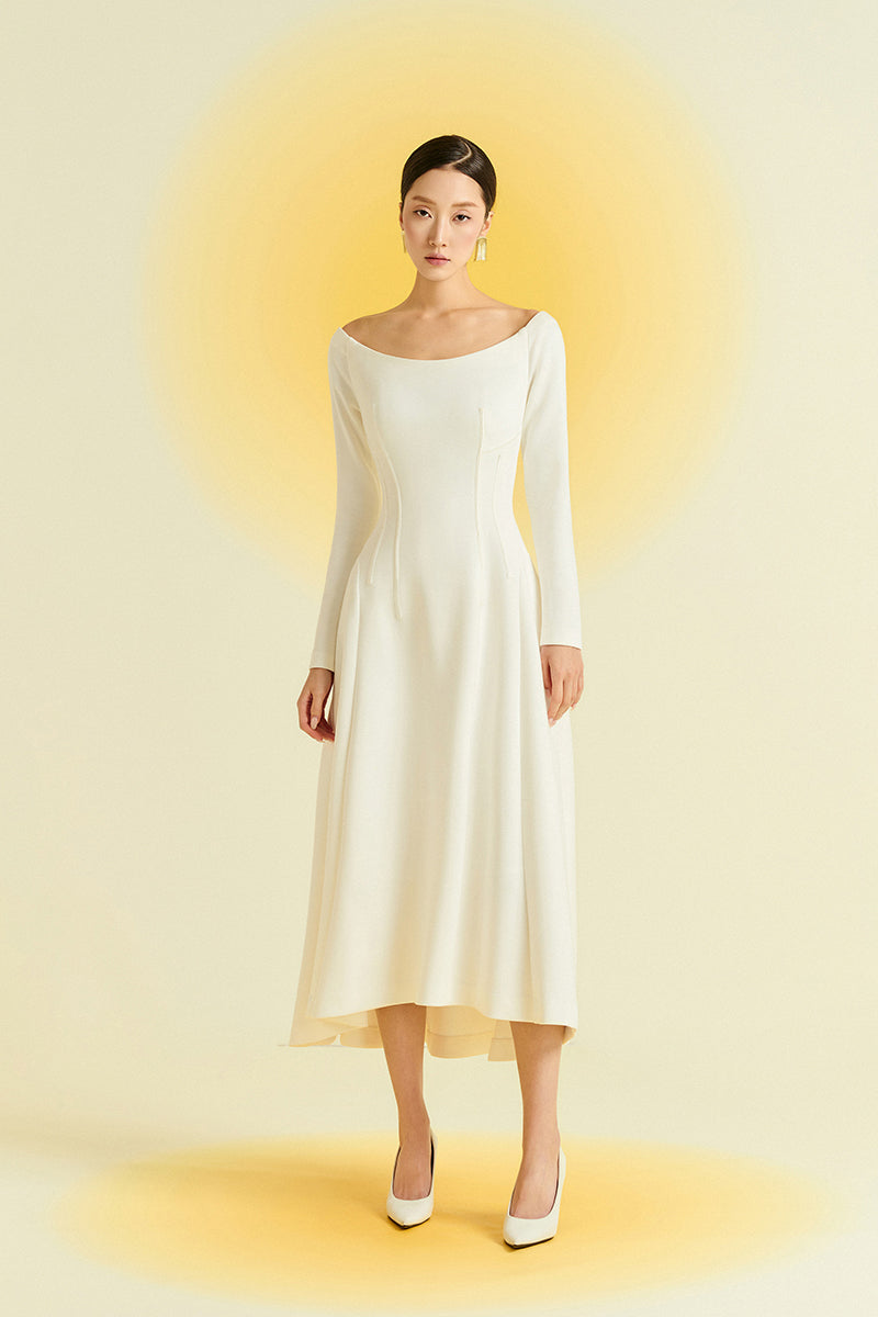 SPANDEX DRESS IN WHITE - CULT MIA