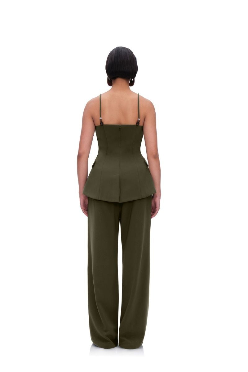 VARU TOP IN OLIVE - CULT MIA
