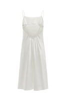 White Little Heart slip dress nightgown by Not Just Pajama, featuring delicate lace and soft fabric for comfortable sleepwear.