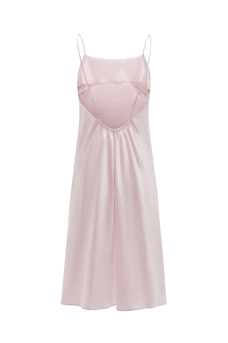 Pink Little Heart strap nightgown by Not Just Pajama, featuring a soft fabric and delicate strap design.