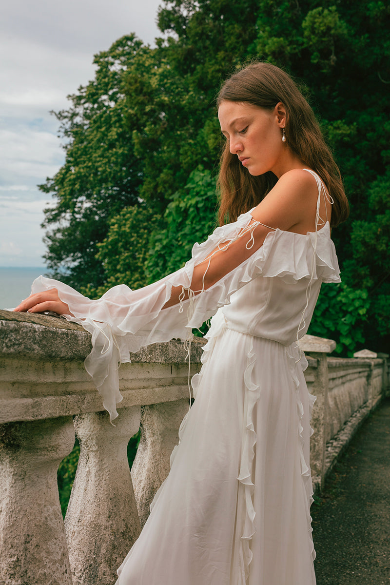MORNING FOREST MAXI DRESS IN WHITE - CULT MIA