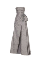 Elegant Tarık Ediz Marlow gown in mink with flowing fabric and intricate detailing, perfect for formal occasions.