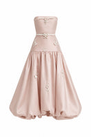 Pink Lumi gown by White Plan featuring a flowing design and elegant fabric, perfect for formal occasions.