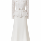White Plan Soven Top and Noven Skirt co-ord set, featuring stylish matching crop top and skirt in a coordinated design.