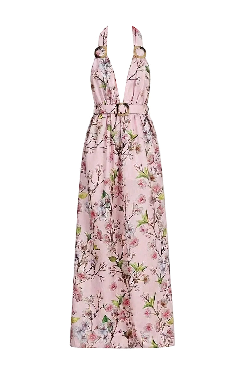 Nur Karaata Coastal Glow Maxi Dress shown in a flowing, lightweight fabric with a relaxed beach-inspired design.