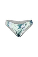 Nelblu Morpho bikini bottom in sage print with floral design, featuring adjustable side ties and a comfortable fit.