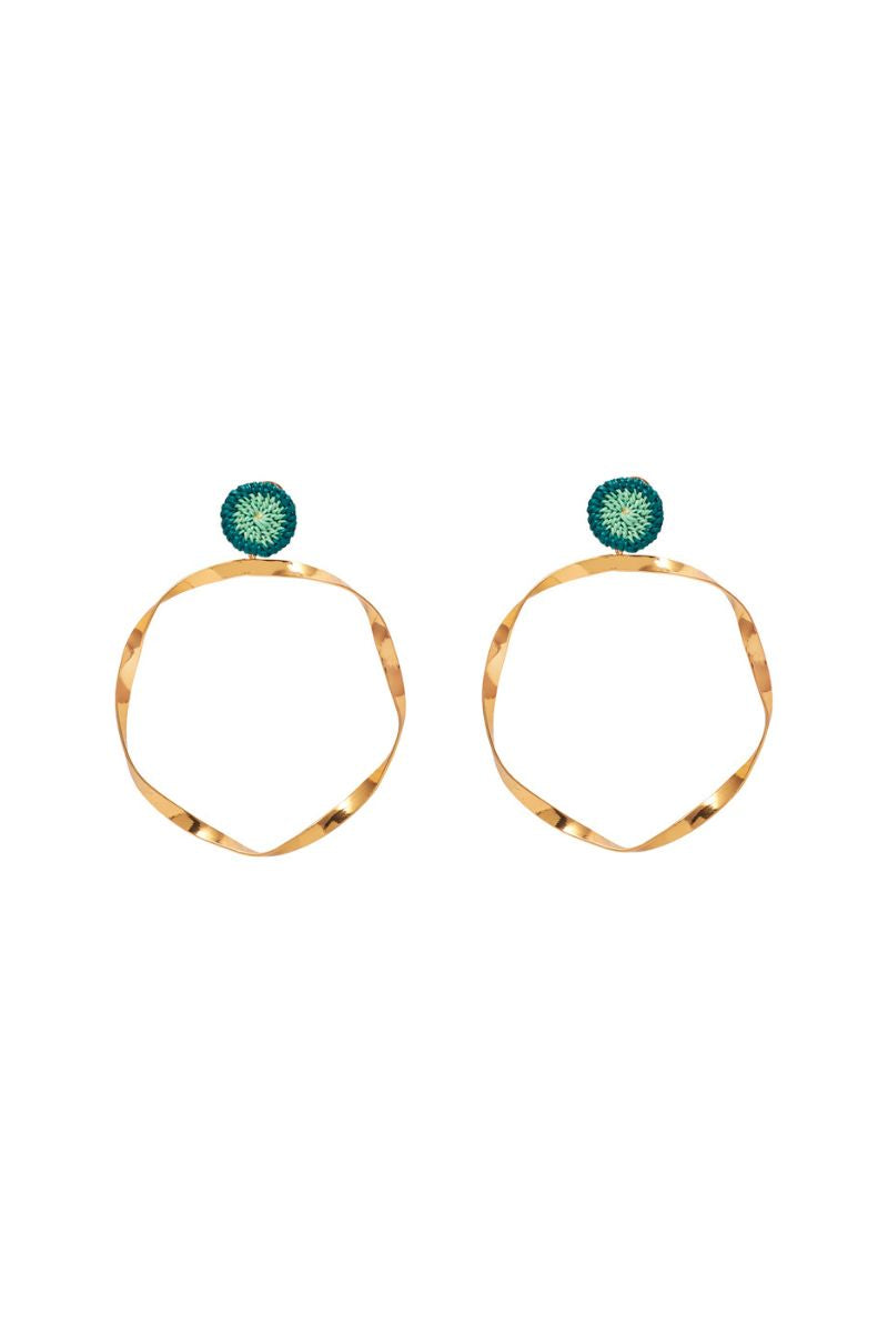 CURL BLACK AND WHITE MAXI HOOPS - CULT MIA