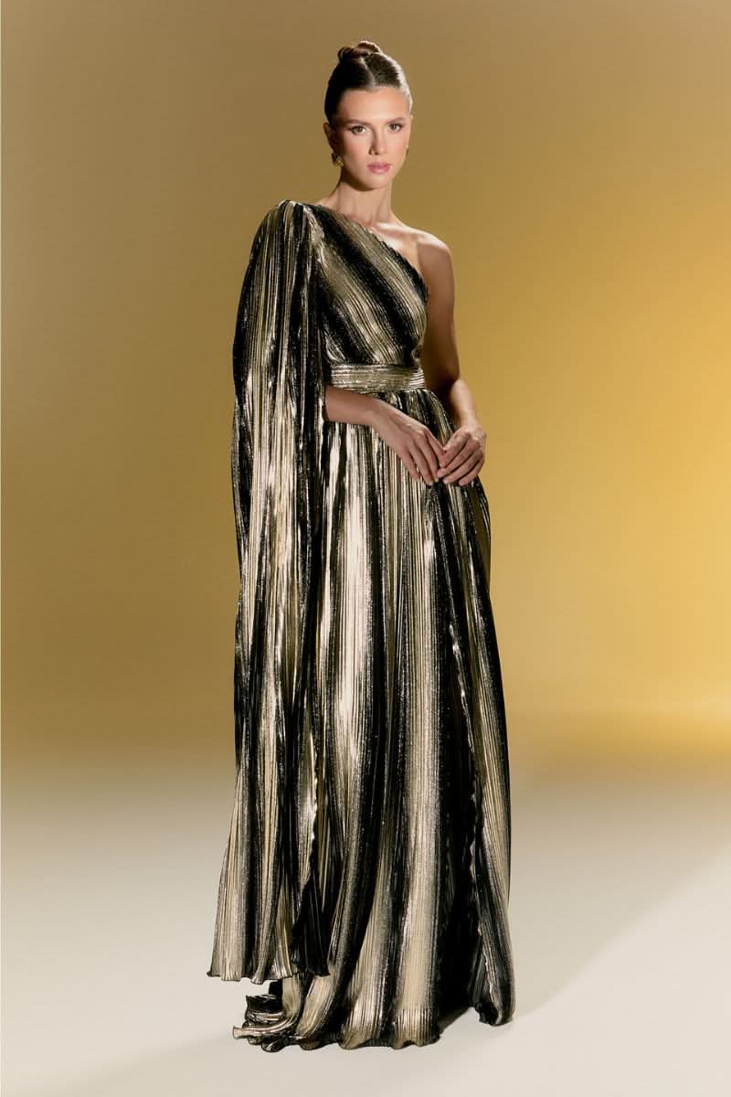 Nur Karaata Maxi Dress from the SR NUR KARAATA X CULT MIA Baglioni collection, featuring elegant fabric and detailed design.