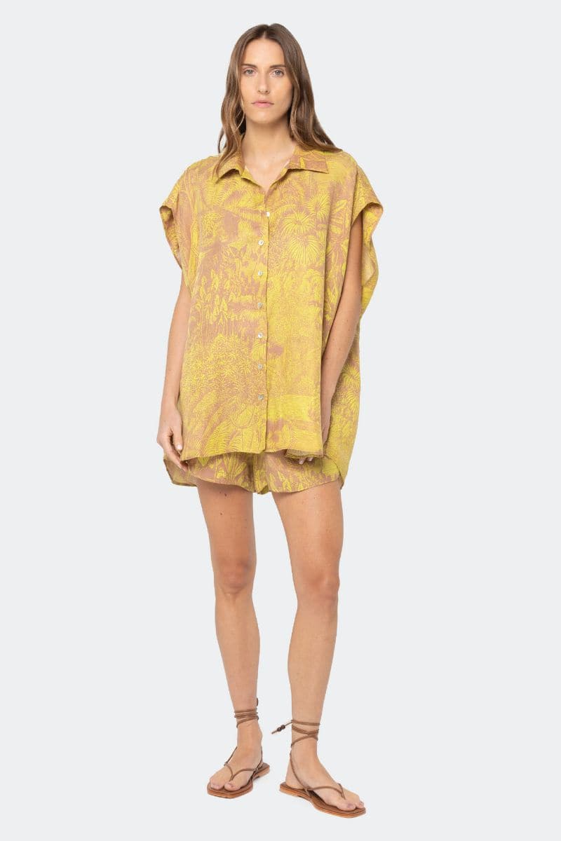 SERENGETI SILVA SLEEVELESS NAT SHIRT - CULT MIA