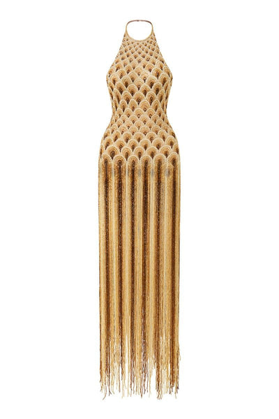 AURORA OVERALL BEADED MAXI DRESS | CULT MIA | Le Thanh Hoa