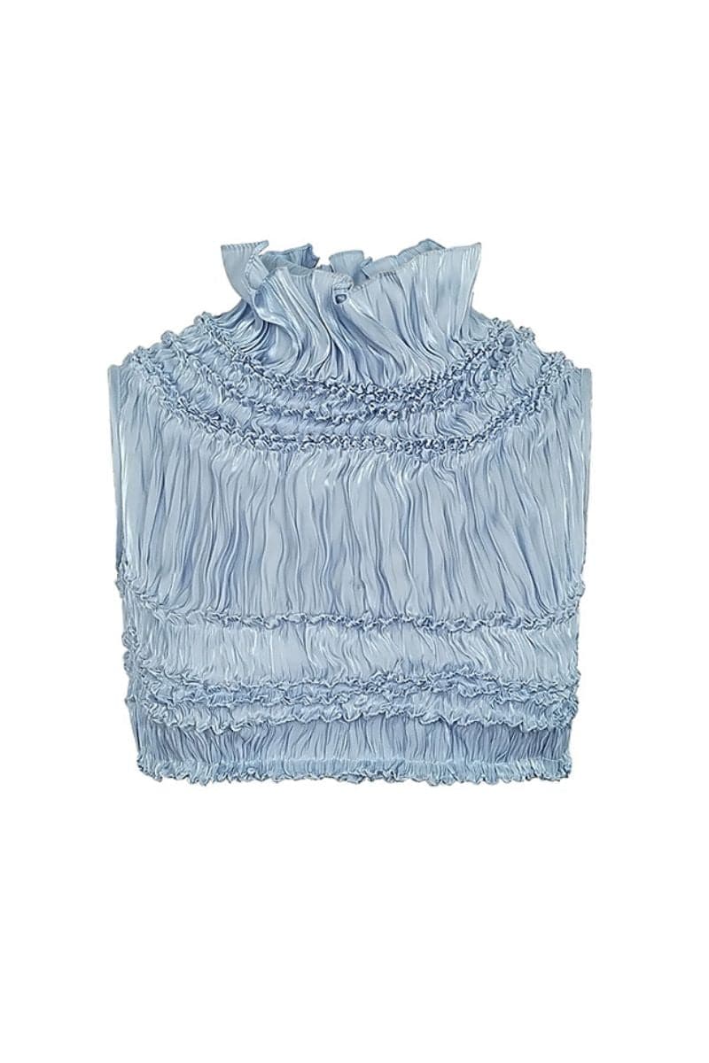 ADRIANA BLUE DRAPY SQUARE SHIBORI TOP - CULT MIA