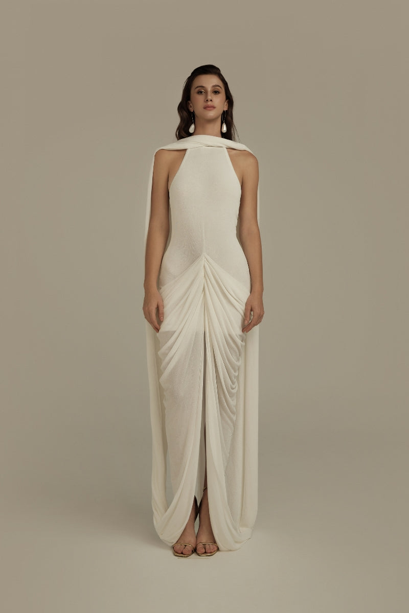 POEM ELARA DRESS IN White