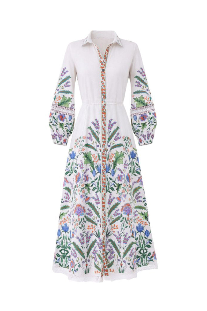 Raishma Angelina white maxi dress featuring elegant flowing fabric and a stylish design, perfect for formal occasions.