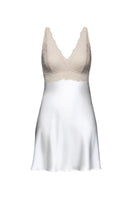 NK IMODE CULT MIA X NK IMODE MORGAN ivory bust support chemise, elegant nightgown with delicate fabric and feminine design.