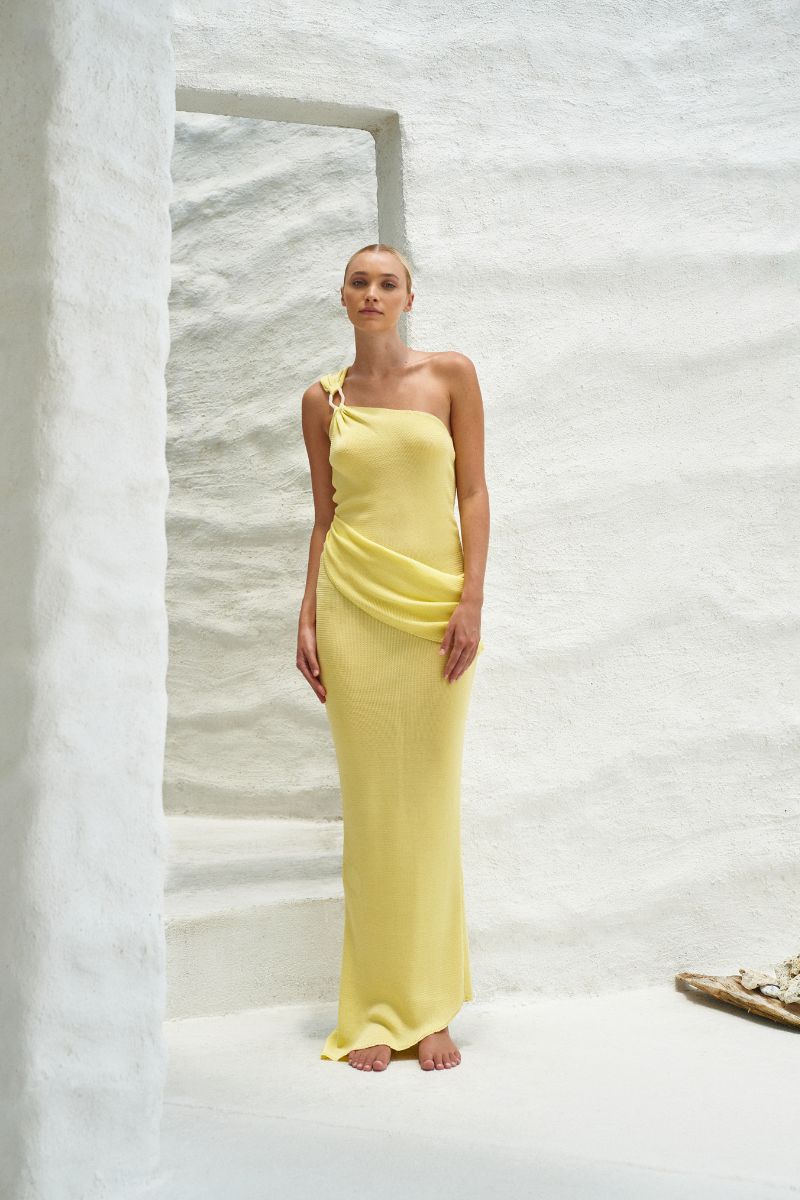 LYN CARAMBOLO ONE-SHOULDER MAXI DRESS - CULT MIA