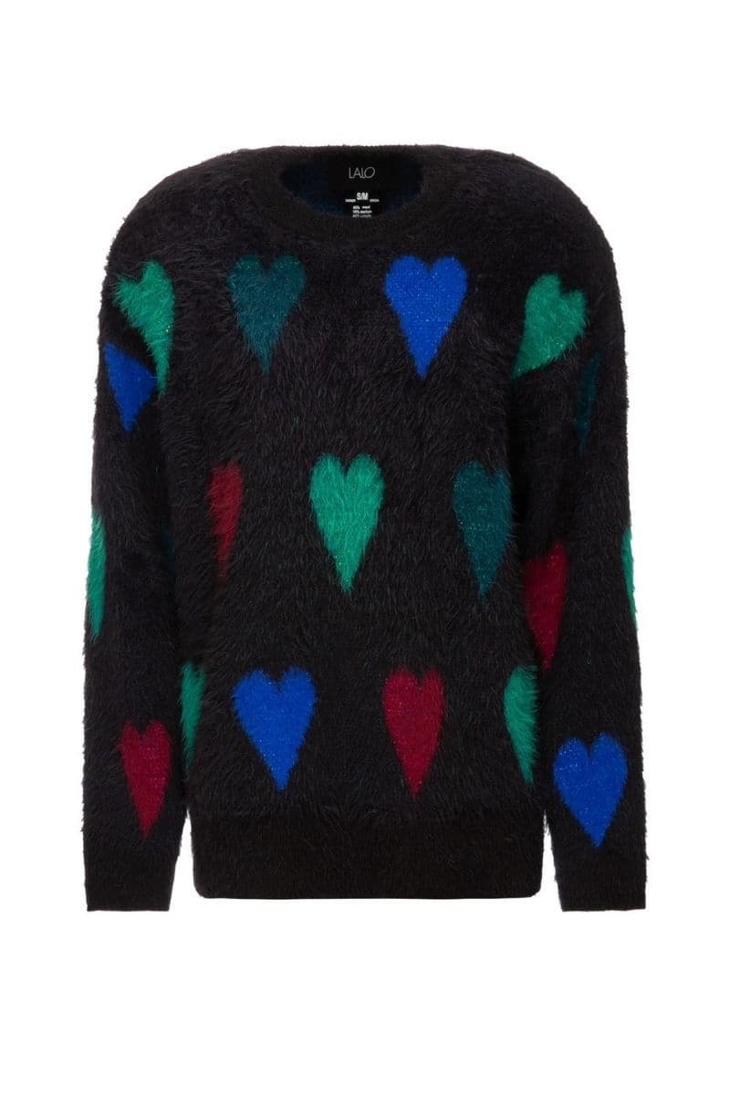 VALENTINES MULTICOLOR HEART SWEATER - CULT MIA