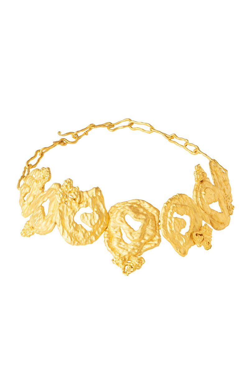 GOLD GRAVEL NECKLACE - CULT MIA
