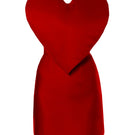 BAÉ Joy Radiant Red Heart Mini Dress, sleeveless with fitted bodice and flared hem, perfect for stylish occasions.