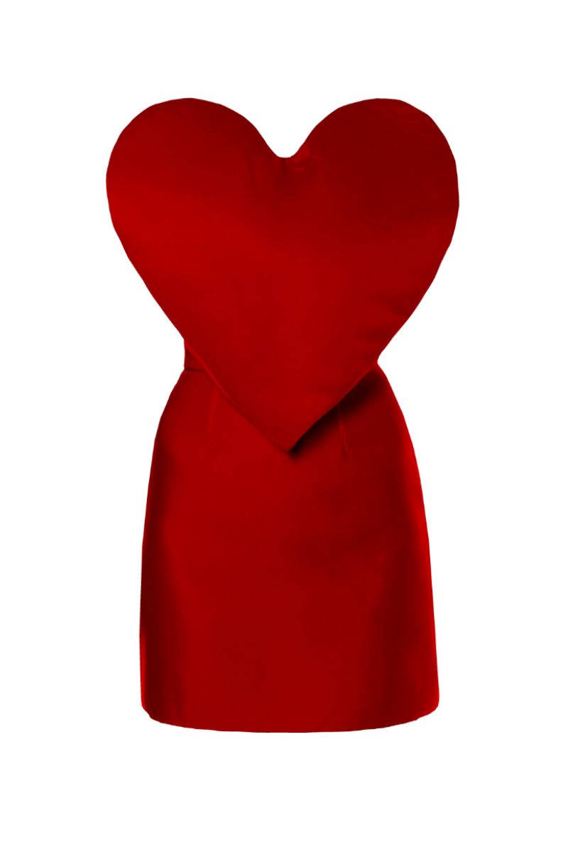 JOY RADIANT RED HEART DRESS - CULT MIA
