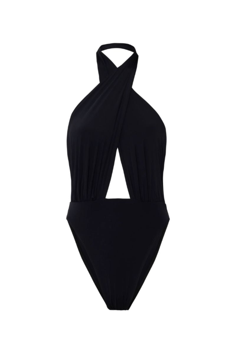 GAIA  BLACK ONE-PIECE SWIMSUIT - CULT MIA