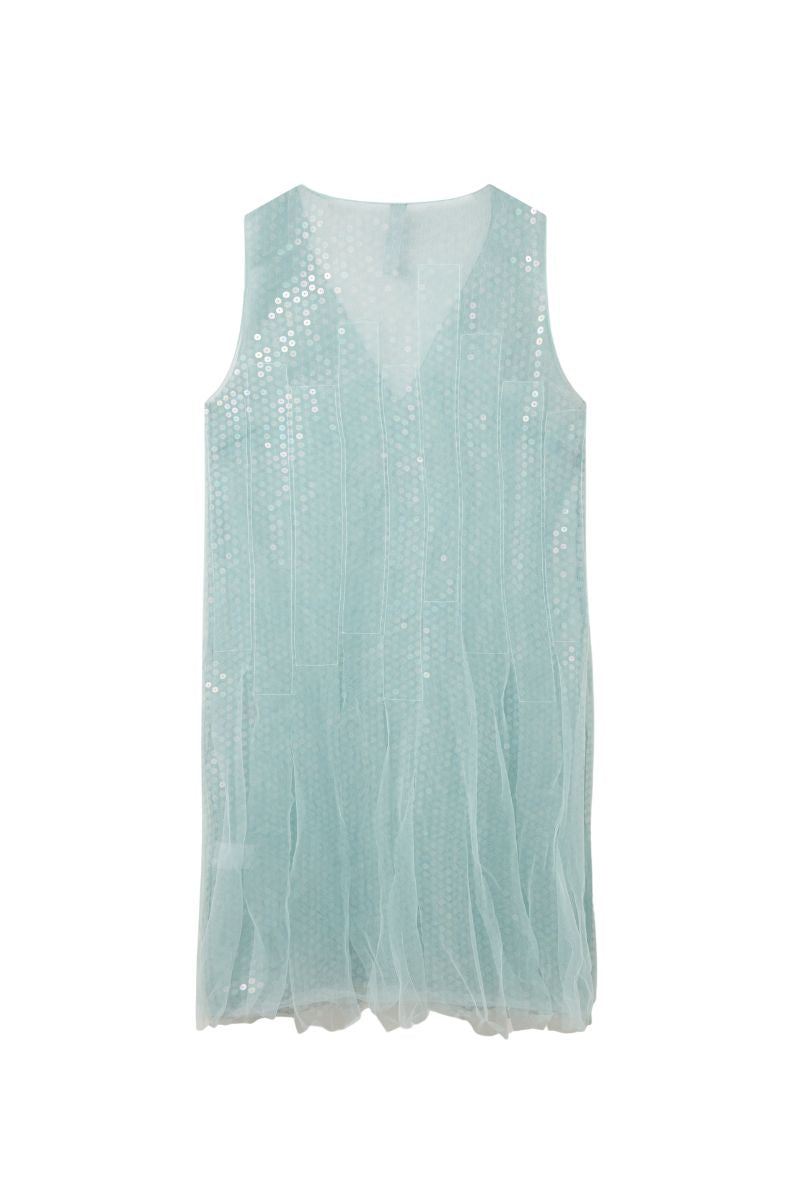 PINA TULLE DRESS IN BLUE MIX - CULT MIA