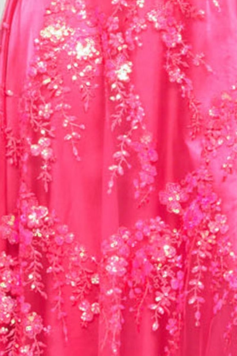SERRA ASYMMETRIC GOWN IN FUCHSIA - CULT MIA