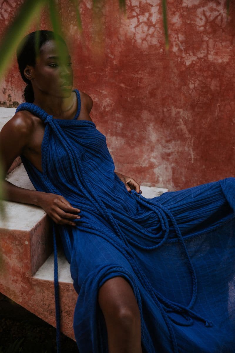 GIA GOWN IN COBALT - CULT MIA