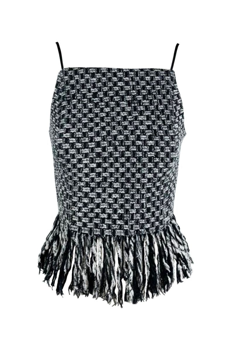 WEAVED DENIM TOP - CULT MIA