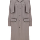 Gray trench coat by ColoReve, stylish jackets with a classic tailored fit and button details, displayed on a mannequin.