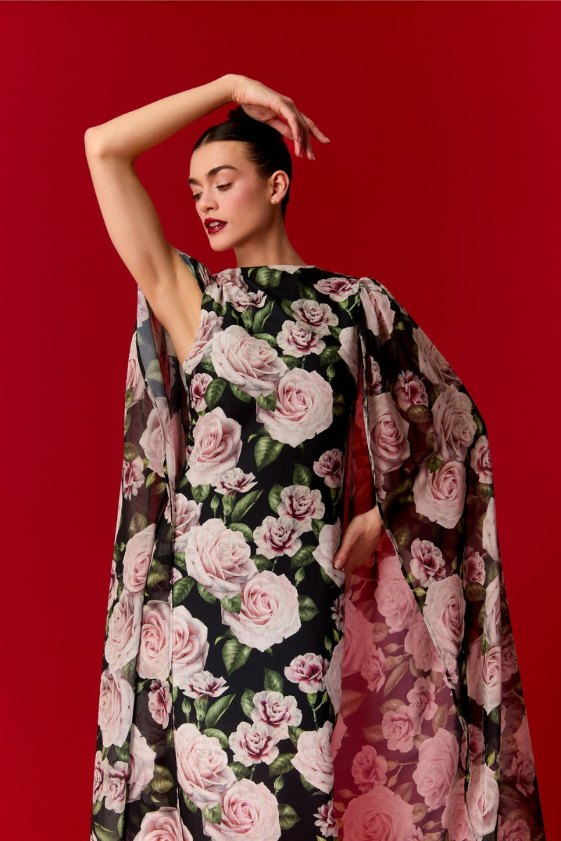 Nur Karaata Marianne maxi dress featuring a flowing fabric and elegant design, perfect for summer occasions.