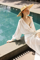 White chiffon bodysuit and Maxine bra set by 21Six, featuring a stylish co-ord with delicate fabric and feminine design.
