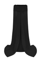 Elegant black VANA crepe and chiffon gown by 21Six, featuring flowing fabric and sophisticated design in a full-length style.