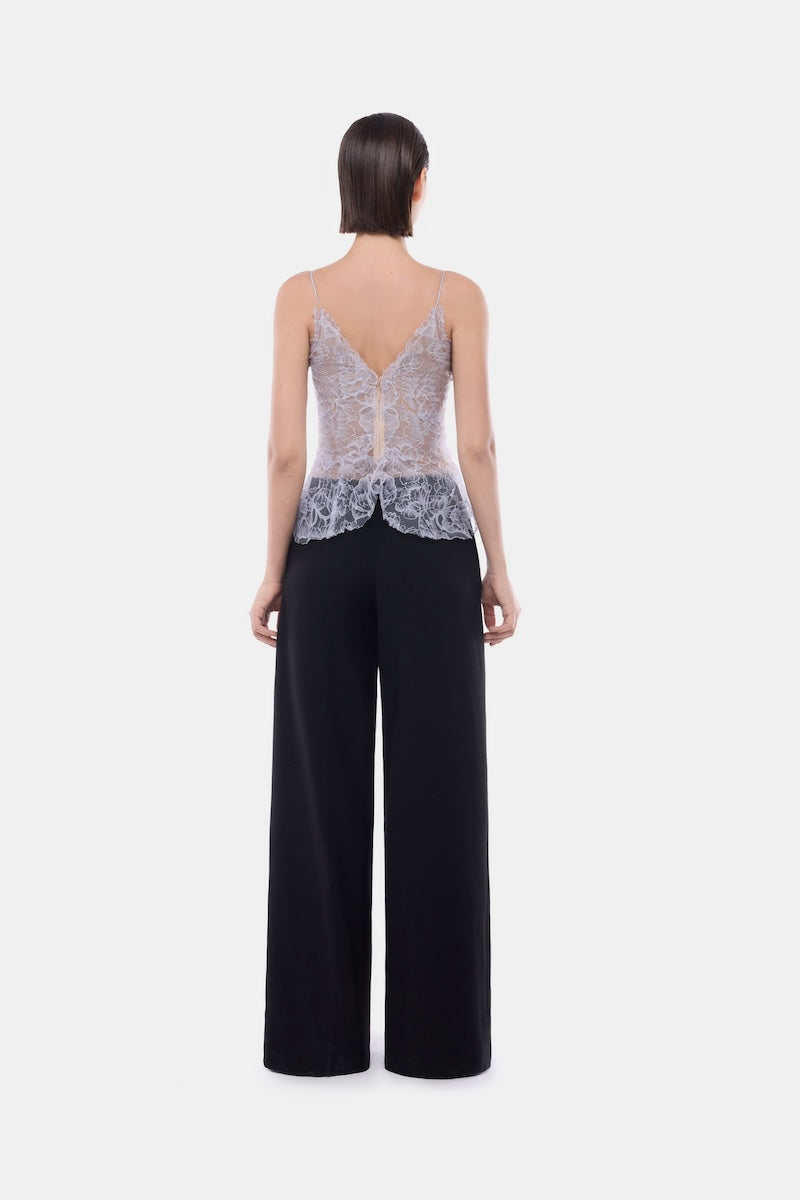Montsand violet floral cami top with delicate straps and vibrant floral print, perfect for casual or summer wear.