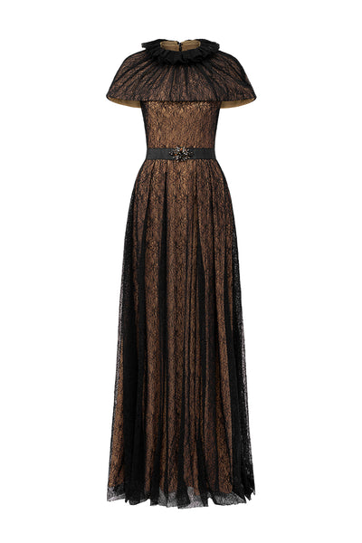 VINE GUIPURE LACE MAXI DRESS IN BLACK | CULT MIA | I.H.F VINE GUIPURE LACE MAXI DRESS IN BLACK | CULT MIA | I.H.F