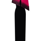Pink crepe de chine taffeta gown by I.H.F, elegant floor-length evening dress with flowing fabric and refined design.