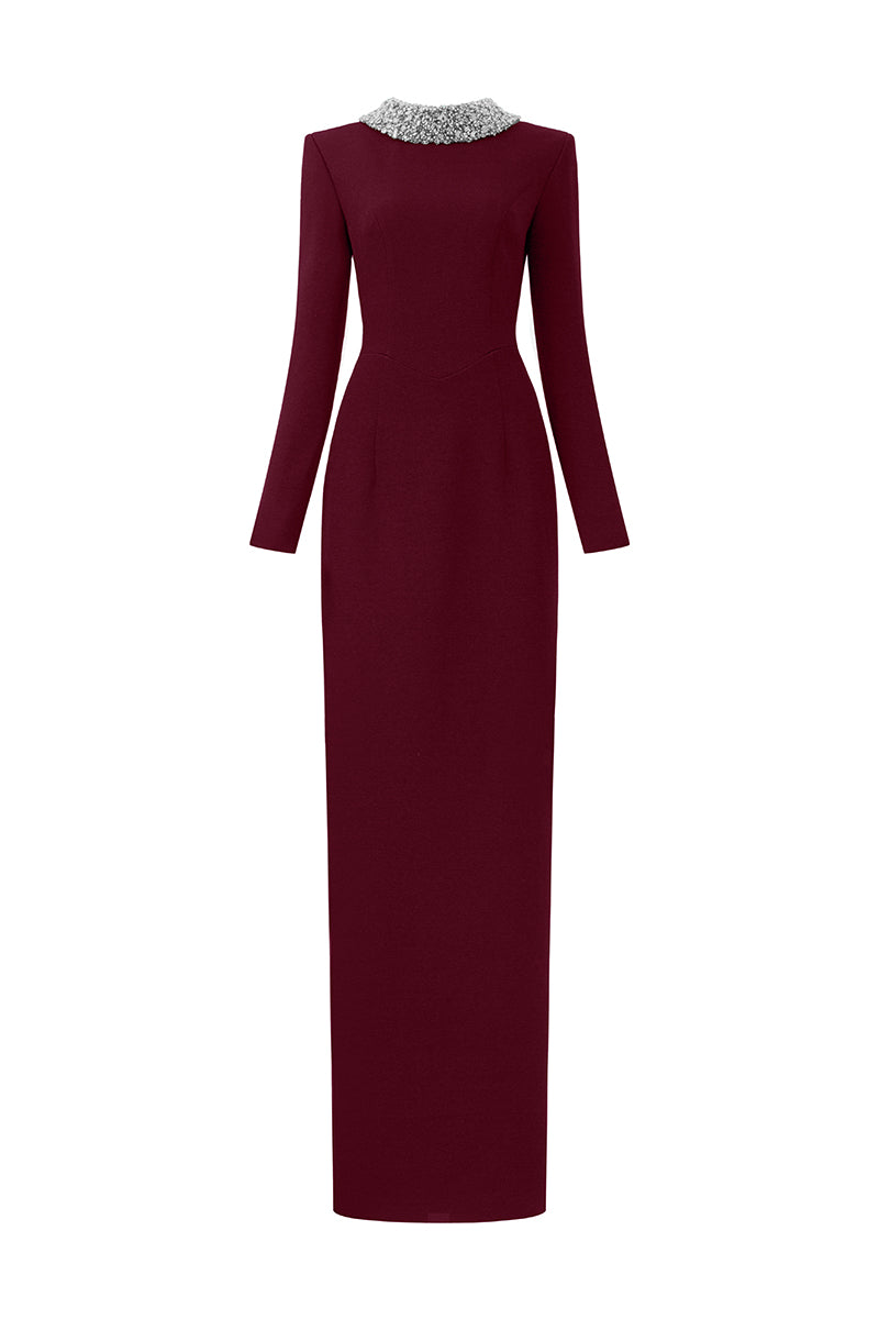 AURORA CREPE SILK LINED MAXI DRESS IN RED | CULT MIA | I.H.F AURORA CREPE SILK LINED MAXI DRESS IN RED | CULT MIA | I.H.F