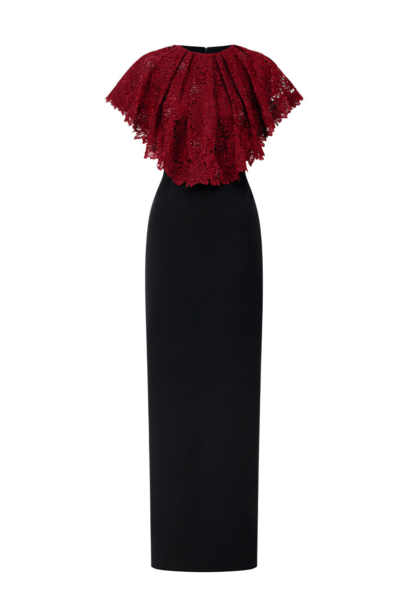 ROUND NECK SLEEVELESS LACE DRESS IN RED | CULT MIA | I.H.F ROUND NECK SLEEVELESS LACE DRESS IN RED | CULT MIA | I.H.F