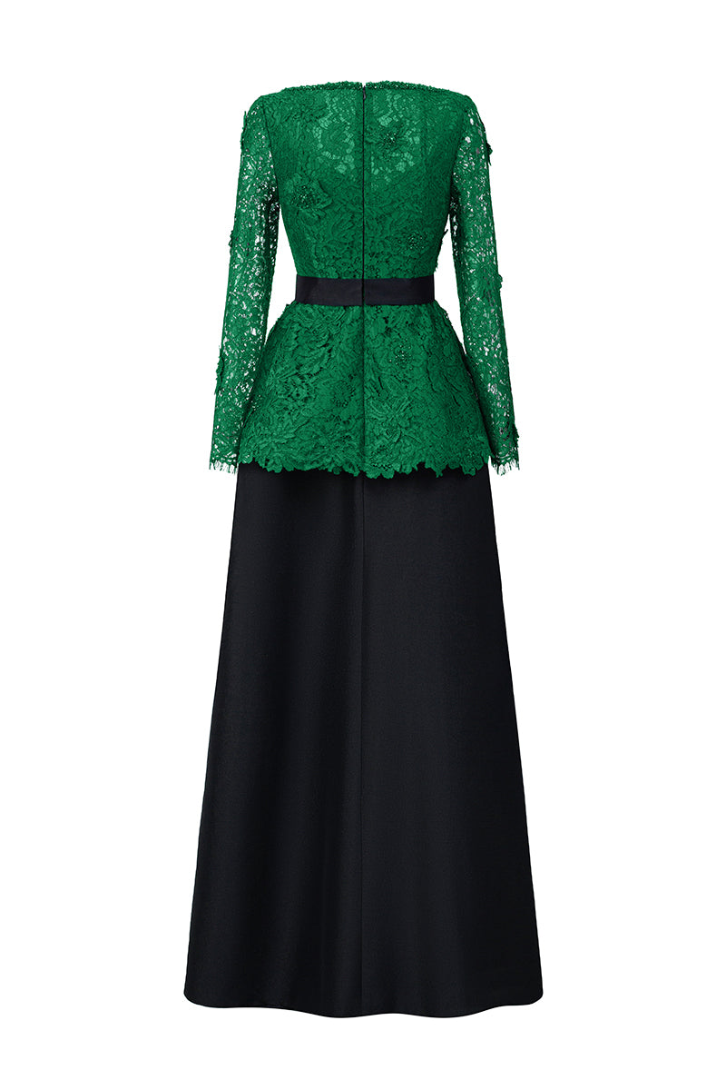 HEART SHAPED LONG SLEEVE GOWN IN GREEN | CULT MIA | I.H.F HEART SHAPED LONG SLEEVE GOWN IN GREEN | CULT MIA | I.H.F