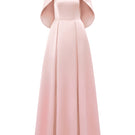 Pink silk taffeta gown by I.H.F, elegant dress with flowing fabric and intricate detailing, perfect for formal occasions.