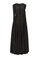 Black INDA Tulle Jersey Gown by 21Six, elegant floor-length dress with flowing tulle fabric and fitted jersey bodice.
