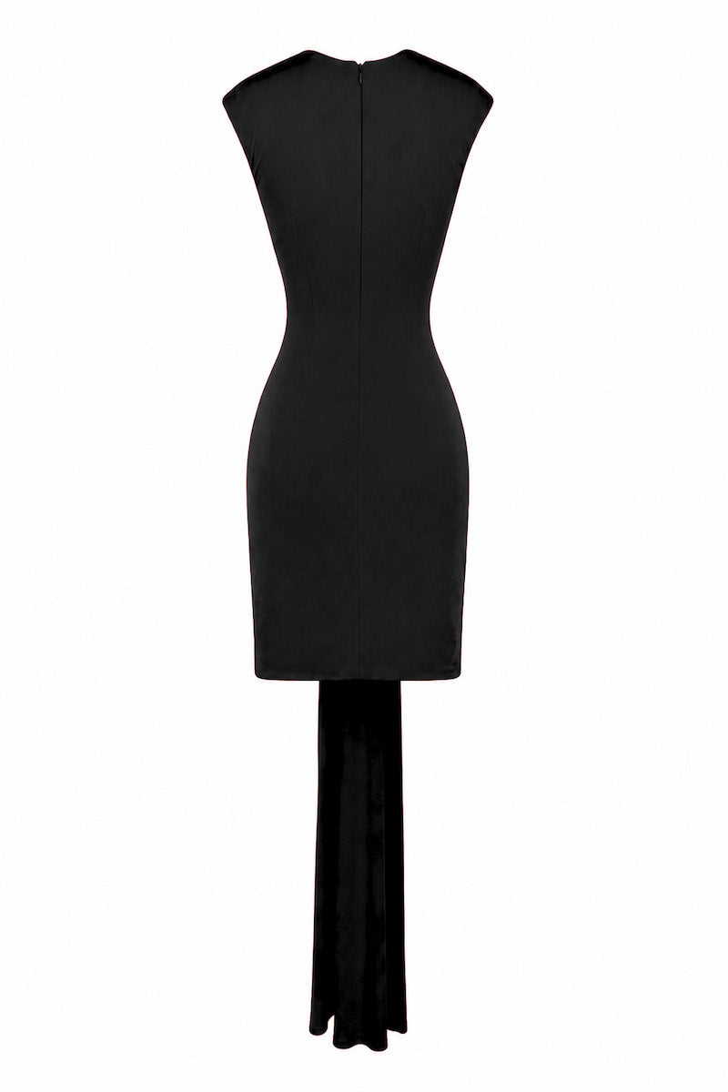 Black ELIOTH mini dress by Gigii's, featuring a stylish, fitted design perfect for casual or evening wear.