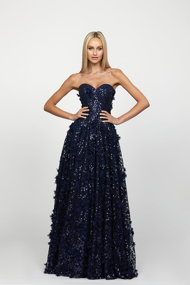 ADELA SWEETHEART PETAL BALL GOWN ADELA SWEETHEART PETAL BALL GOWN