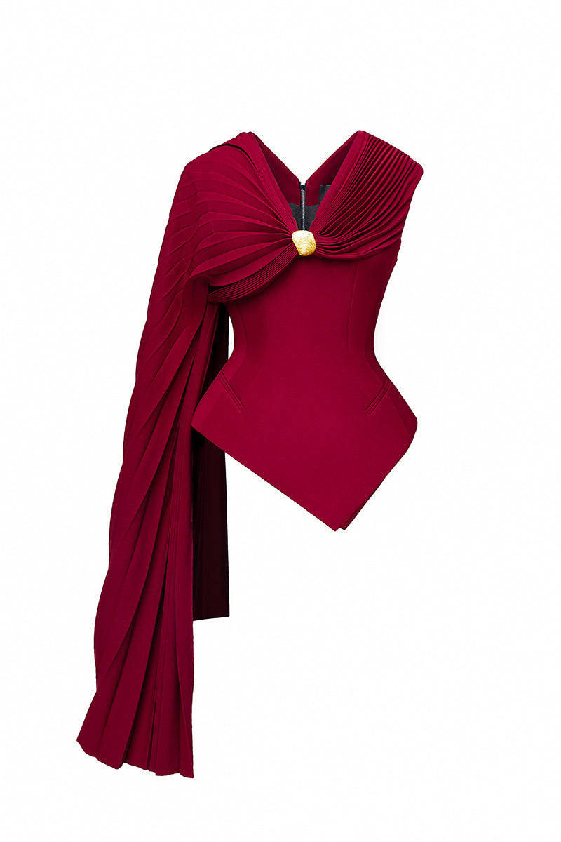 Jenny K Tran Adlington top, stylish women’s blouse with a modern design, shown in the image.